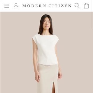 Modern Citizen Sammy Side Slit Jersey L Skirt